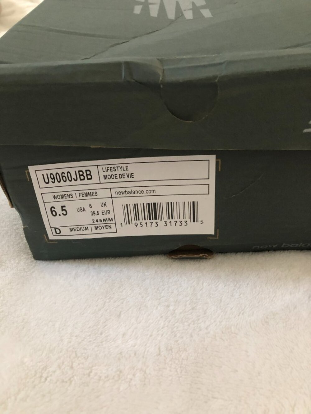 NWT New Balance 9060 Grey Jet Black Sneakers Size 6.5 - Picture 4 of 13